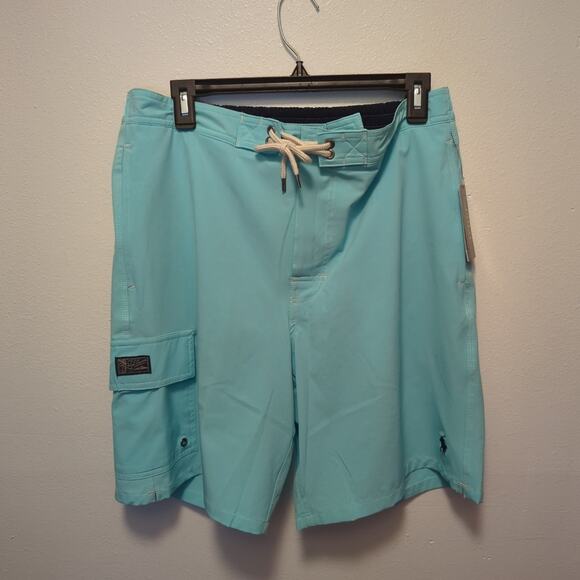 NWT Polo Ralph Lauren Mens Core Replen blue Swim Shorts Lined Sz Medium